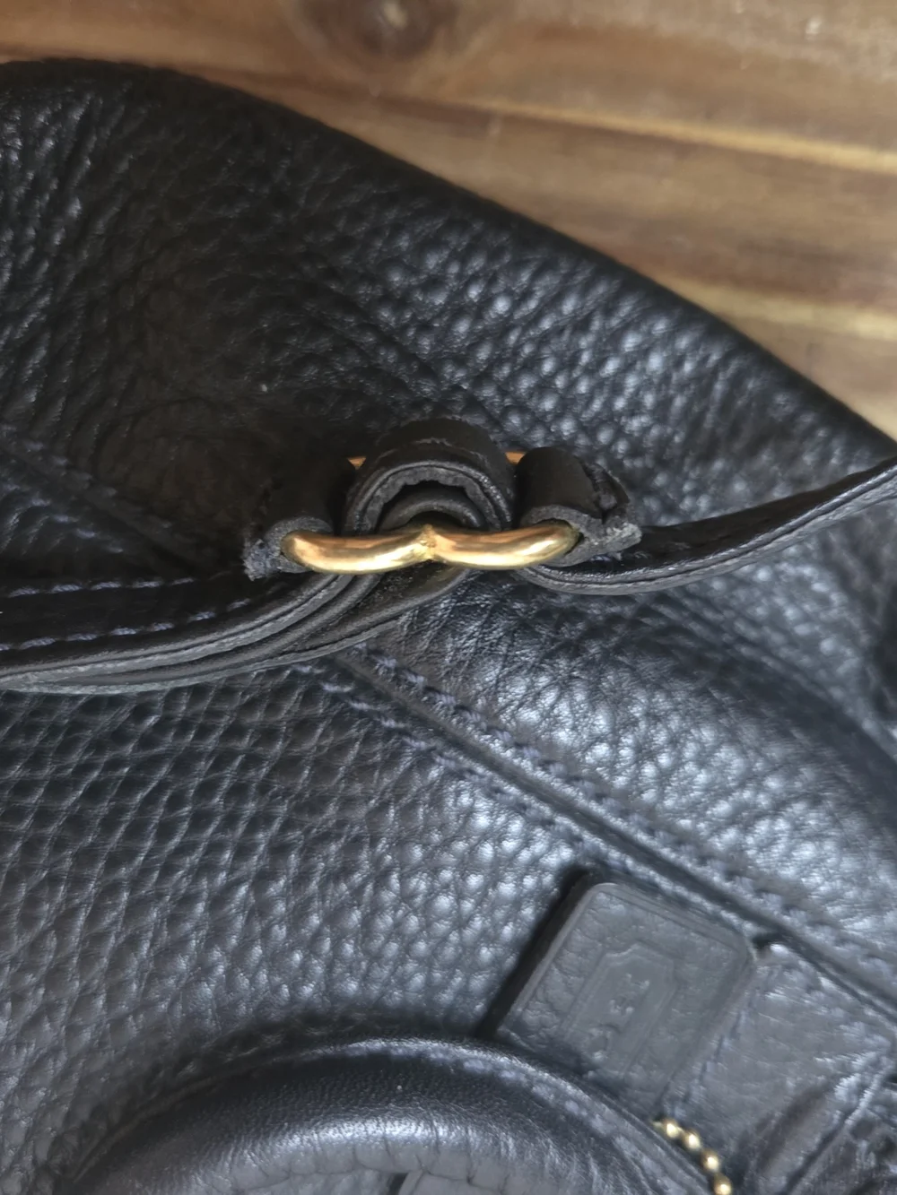 Vintage 97 Coach Sonoma Black Peppled Leather Backpack Purse 4925 w/original Tag